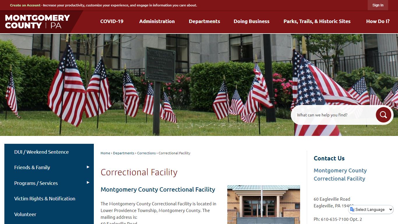 Correctional Facility | Montgomery County, PA - Official Website